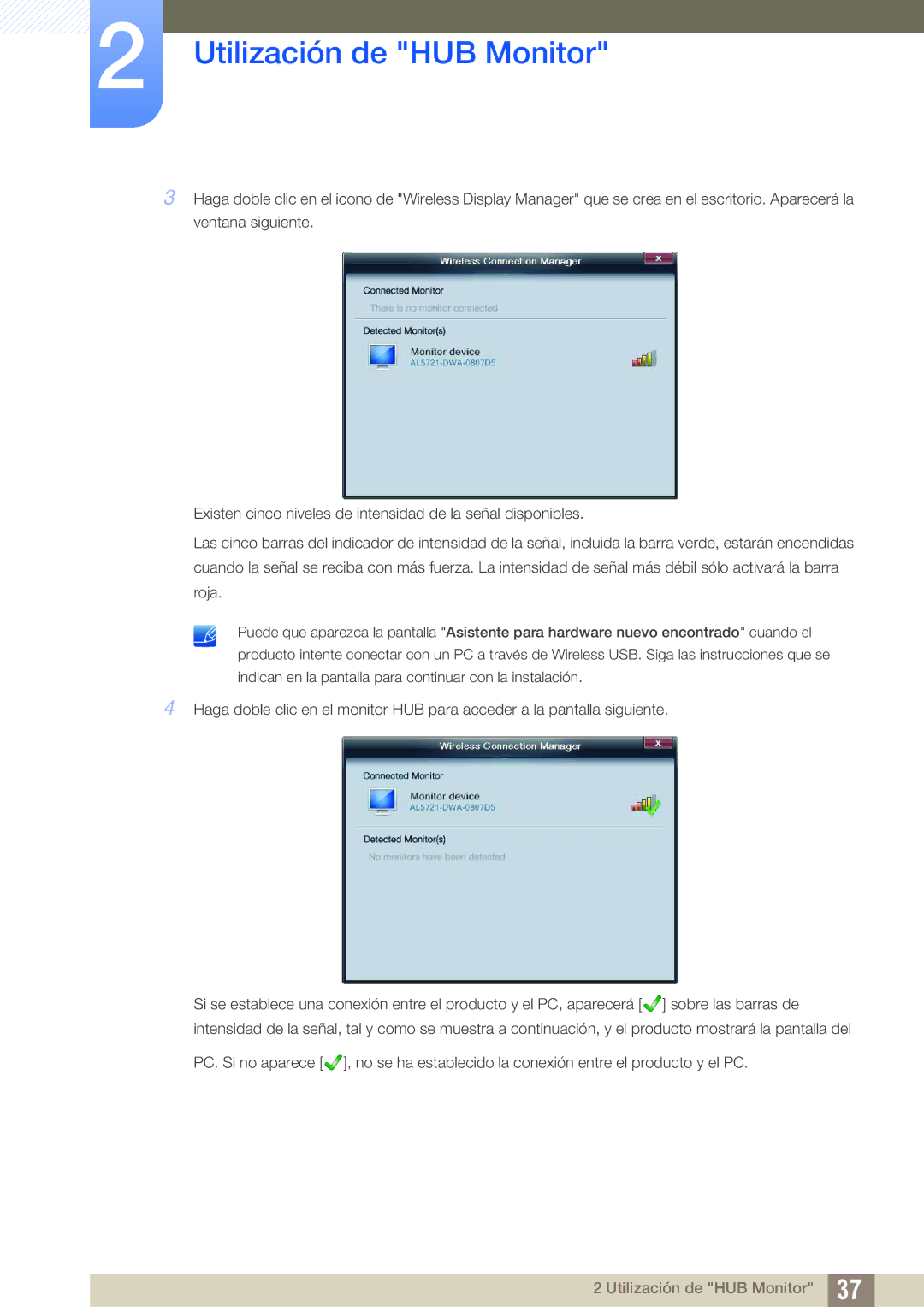 Samsung LC24A650XS/EN manual Utilización de HUB Monitor 