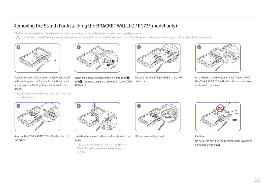 Samsung LC24FG73FQIXRU, LC24FG73FQUXEN, LC27FG73FQUXEN, LC27FG73FQEXXV, LC24FG73FQEXXV, LC27FG73FQIXRU manual Arrow Image 