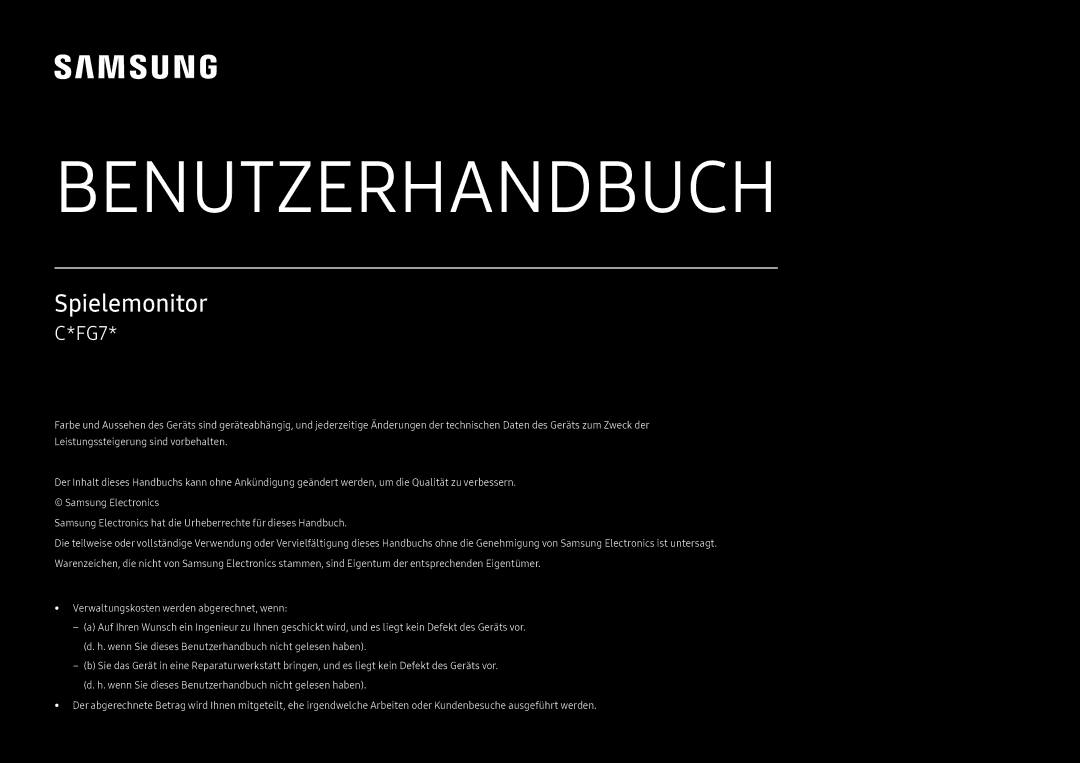 Samsung LC27FG73FQUXEN, LC24FG73FQUXEN manual Benutzerhandbuch 