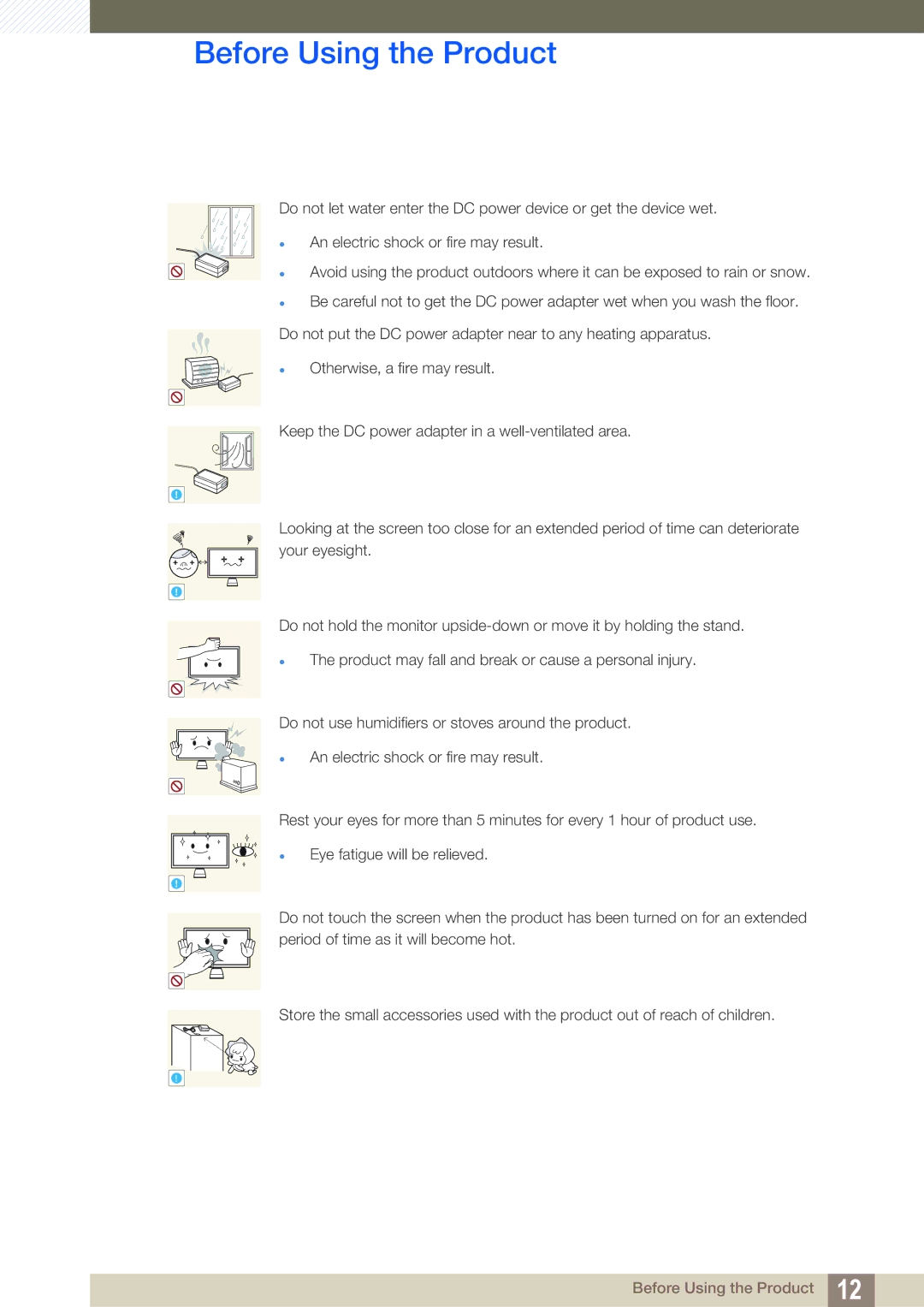 Samsung LC27A750XS/ZA, LC23A750XS/EN, LC27A750XS/EN, LC27A750XS/CI, LC23A750XS/CI, LC27A750XSSEN manual Before Using the Product 