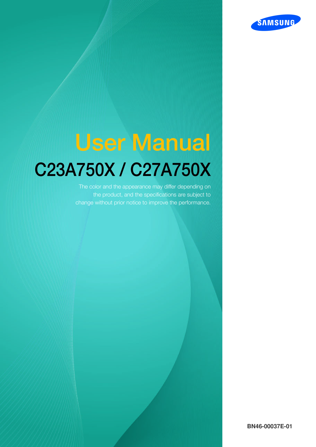 Samsung LC23A750XS/EN, LC27A750XS/ZA, LC27A750XS/EN manual Uživatelská příručka, C23A750X / C27A750X, BN46-00037E-01 