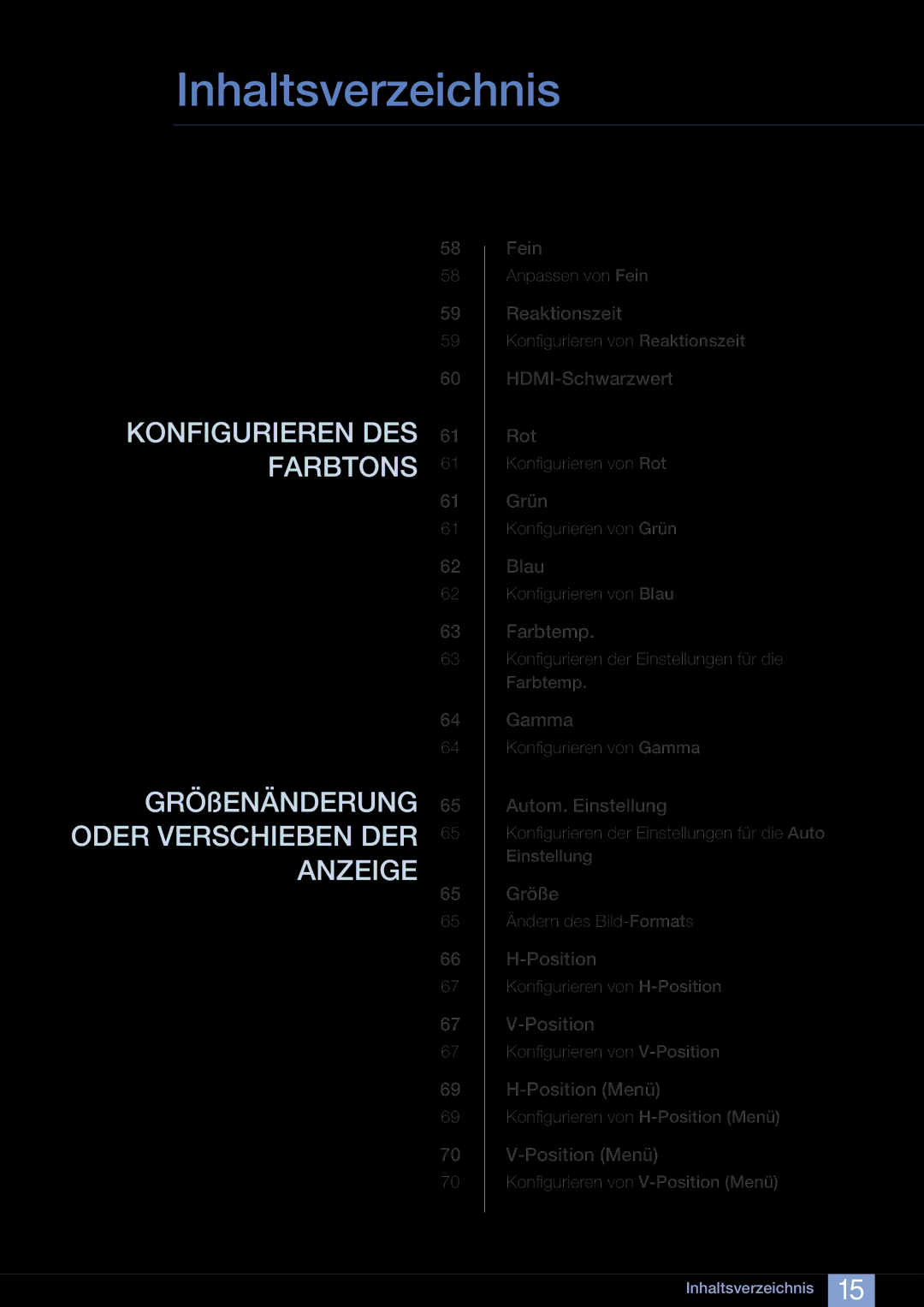 Samsung LC27A750XS/ZA, LC23A750XS/EN, LC27A750XS/EN manual GRÖßENÄNDERUNG 