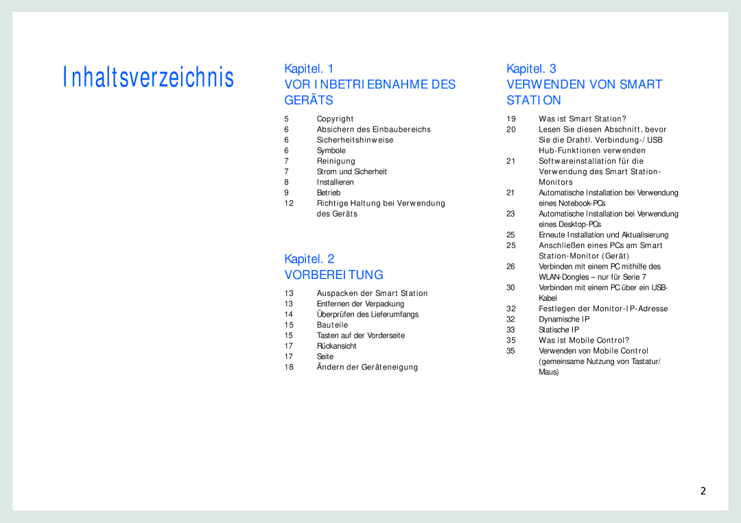 Samsung LC24B550US/EN, LC27B750XS/EN, LC24B750XS/EN manual Inhaltsverzeichnis 