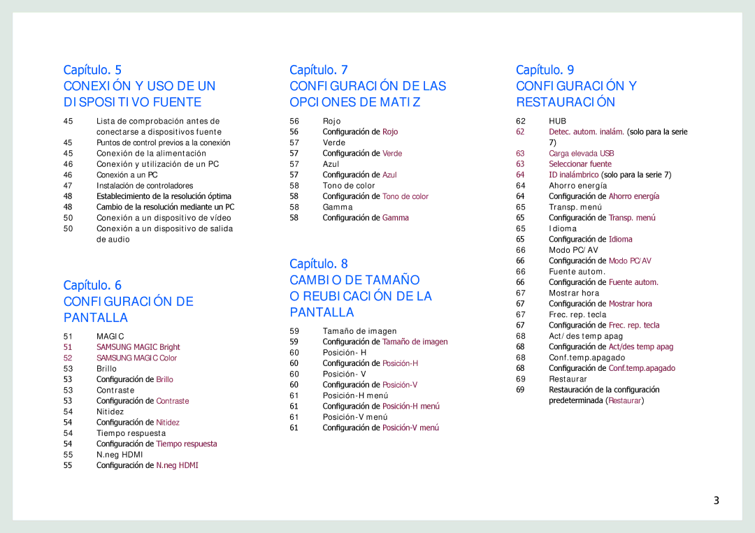 Samsung LC27B750XS/EN, LC24B750XS/EN, LC24B550US/EN manual Configuración DE Pantalla 