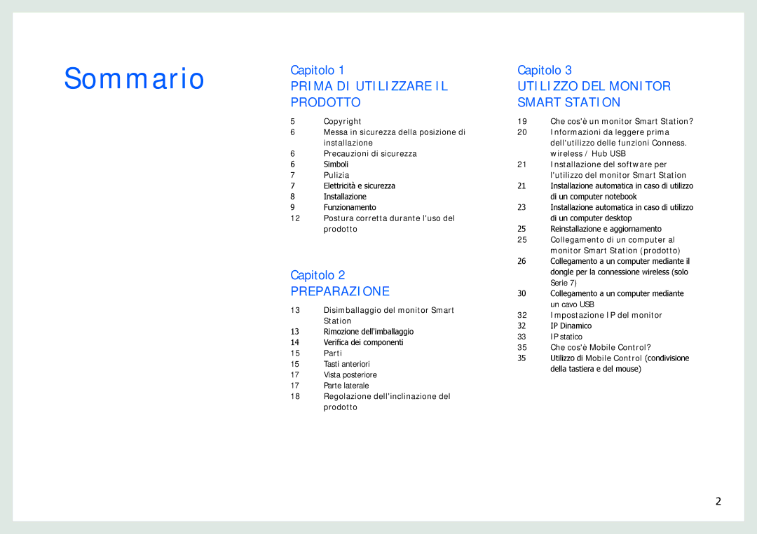 Samsung LC27B750XS/EN, LC24B750XS/EN manual Sommario 