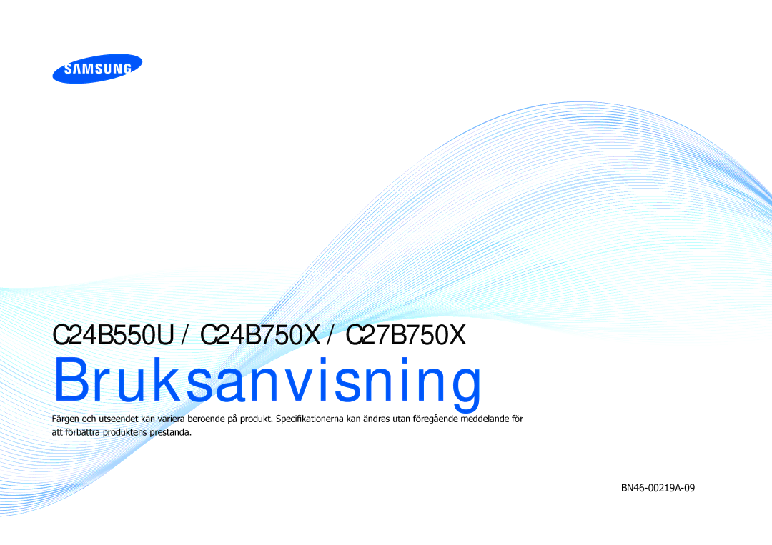 Samsung LC24B750XS/EN, LC27B750XS/EN, LC24B550US/EN, LC24B550US/ZR, LC27B750XS/CI manual C24B550U / C24B750X / C27B750X 