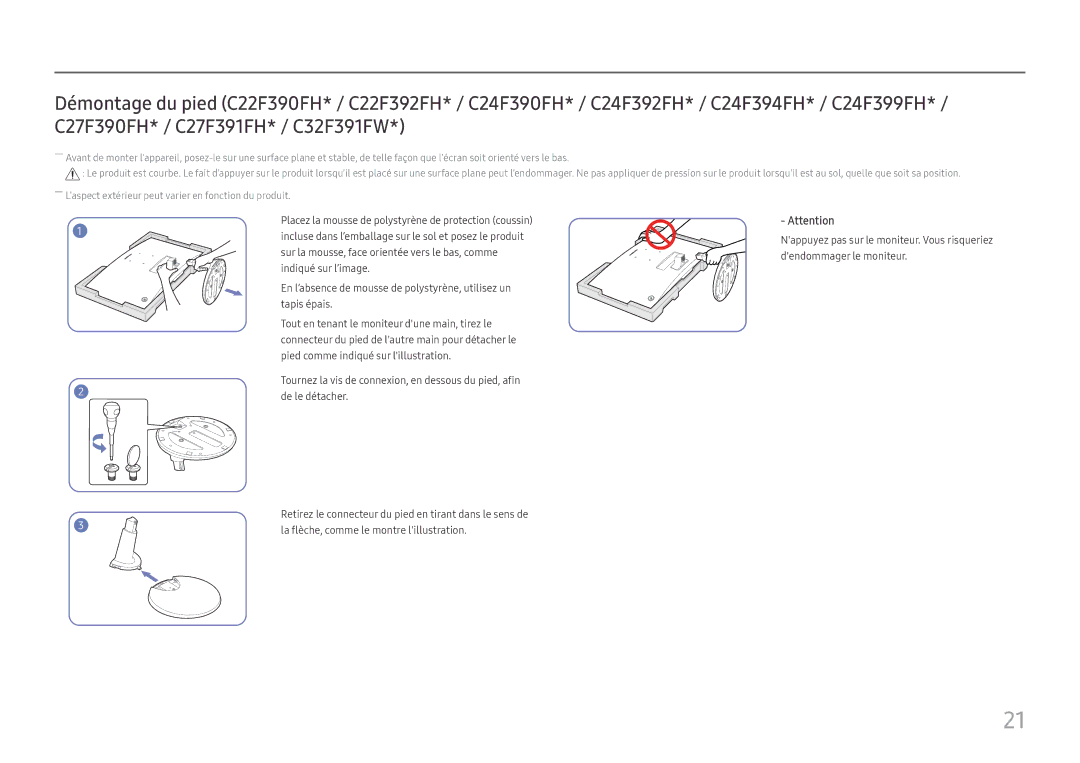 Samsung LC27F398FWUXEN, LC32F391FWUXEN, LC24F390FHUXEN, LS22E45UDWG/EN, LC27F396FHUXEN, LC24F396FHUXEN, LC27F390FHUXEN manual 