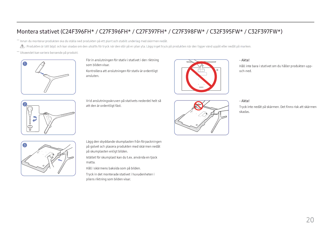 Samsung LC27F398FWUXEN, LC32F391FWUXEN, LC24F390FHUXEN, LS22E45UDWG/EN, LC27F396FHUXEN, LC24F396FHUXEN, LC27F390FHUXEN Akta 