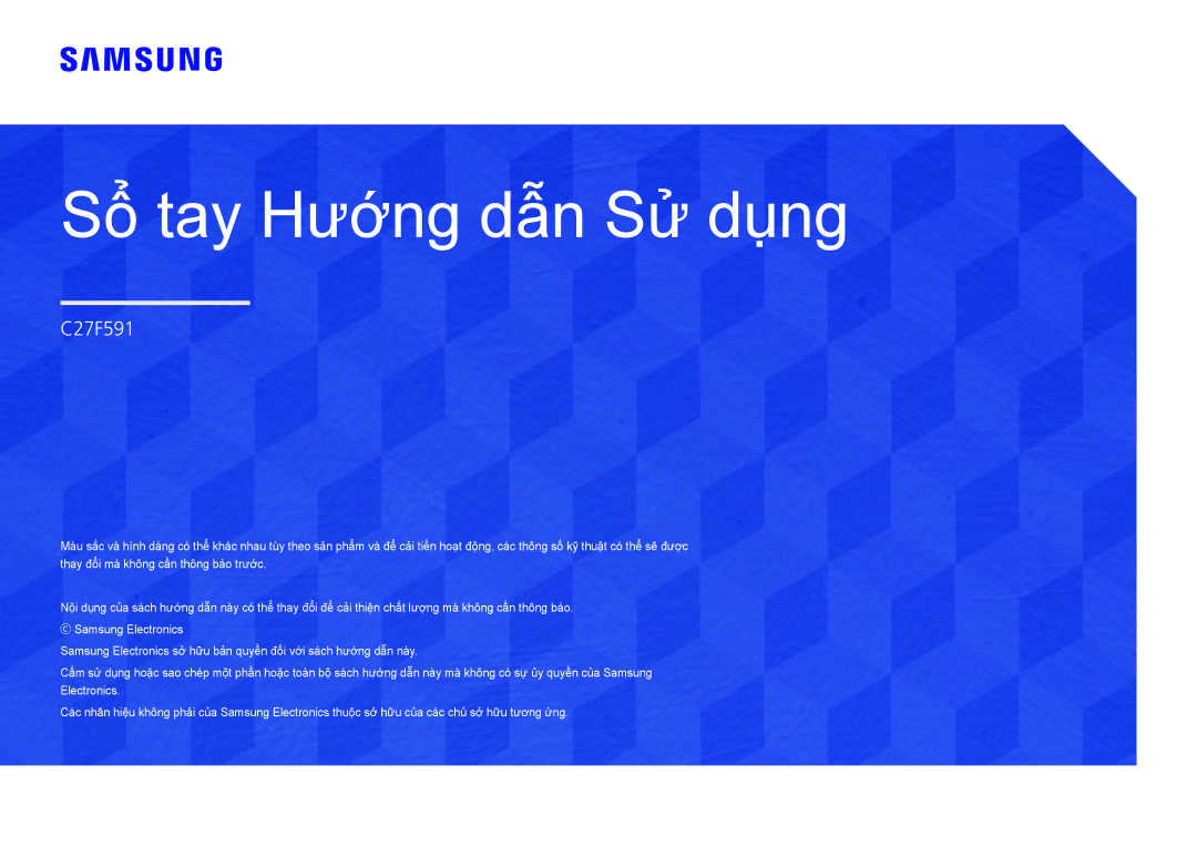 Samsung LC27F591FDEXXV manual Sổ tay Hướng dẫn Sử dụng 