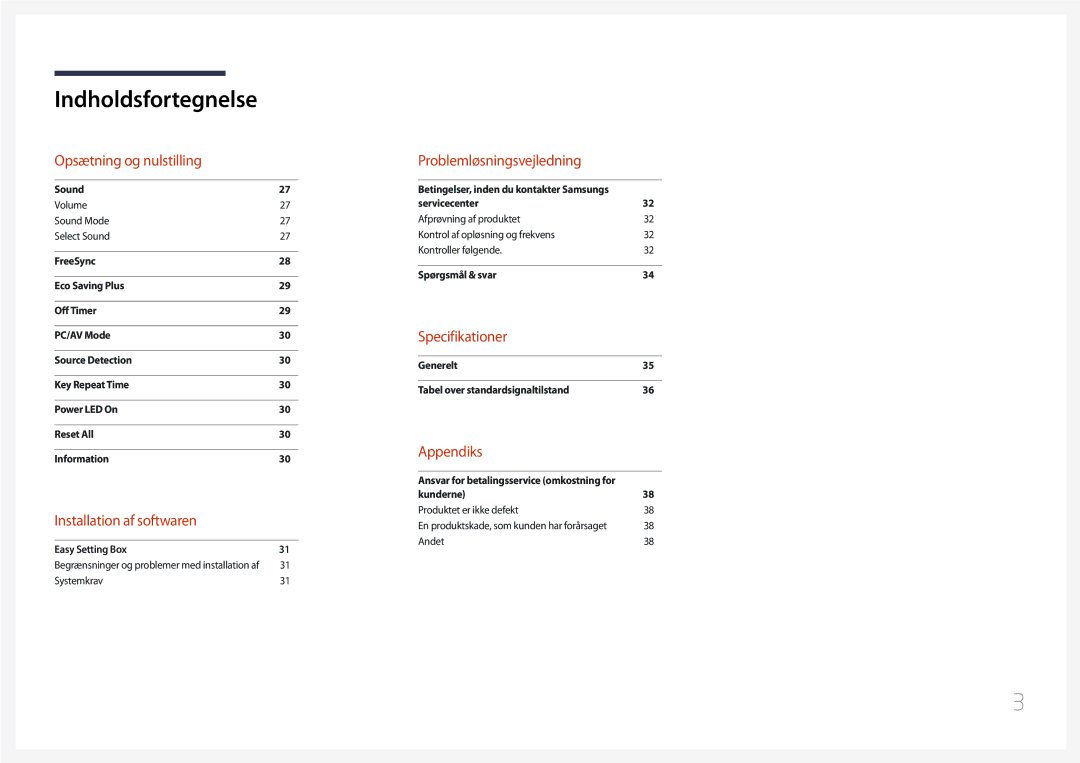 Samsung LC27F591FDUXEN manual Installation af softwaren 