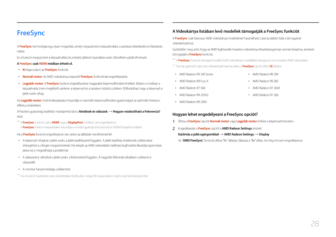 Samsung LC27F591FDUXEN FreeSync csak Hdmi módban érhető el, Kattintás a jobb egérgombbal AMD Radeon Settings Display 