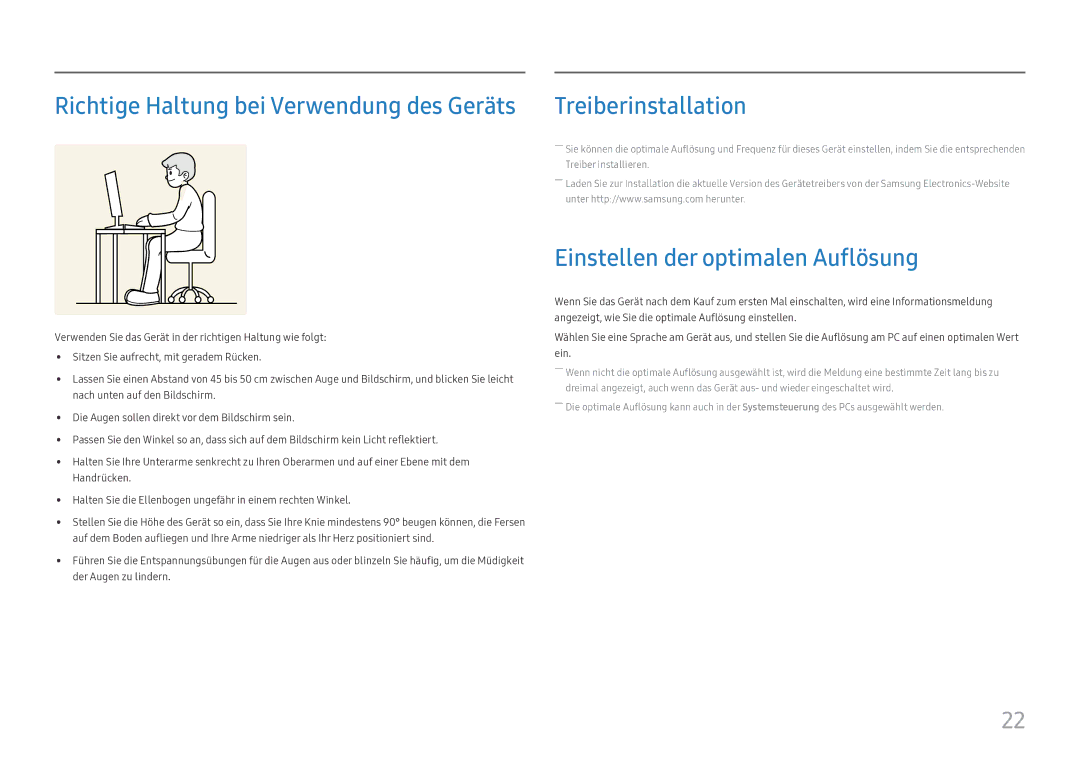 Samsung LC27H711QEUXEN, LC32H711QEUXEN manual Einstellen der optimalen Auflösung 