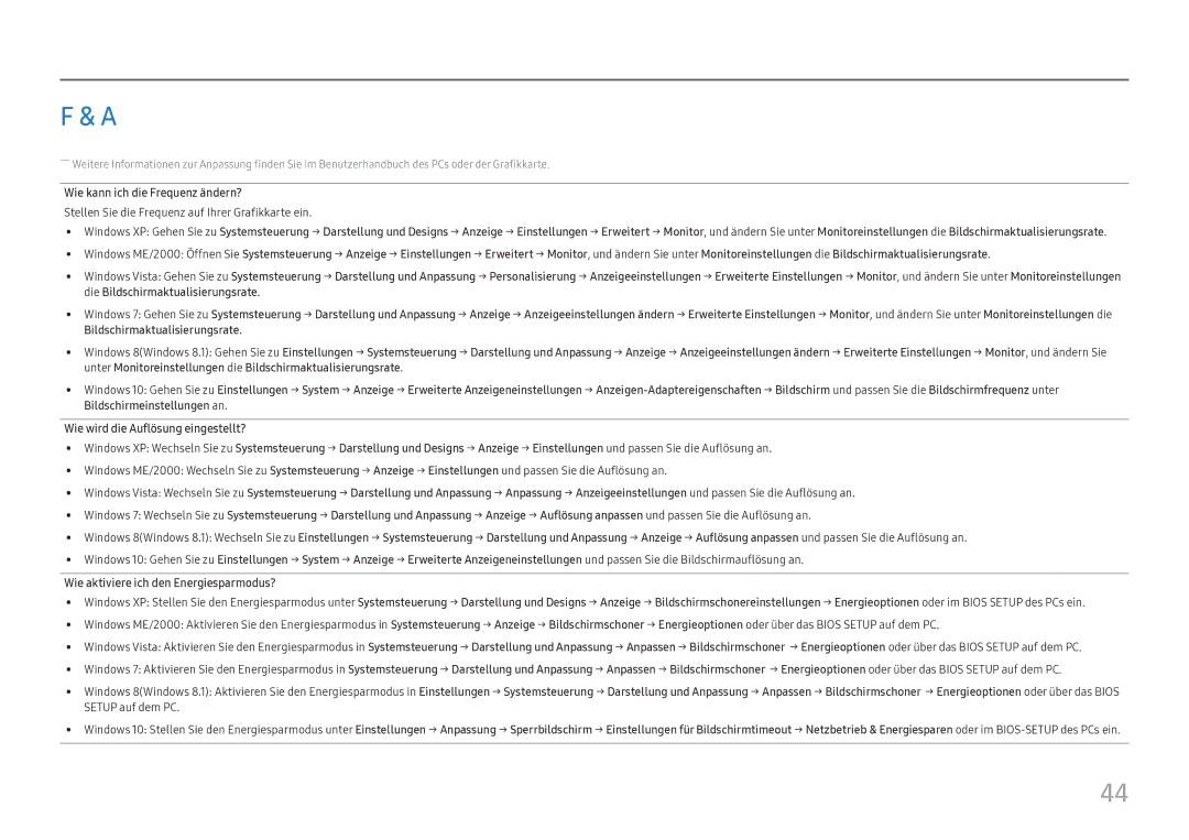 Samsung LC27H800FCUXEN manual Wie kann ich die Frequenz ändern? 