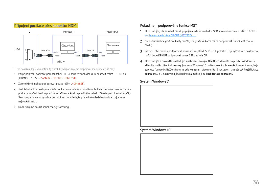 Samsung LC27H800FCUXEN manual Připojení počítače přes konektor Hdmi 