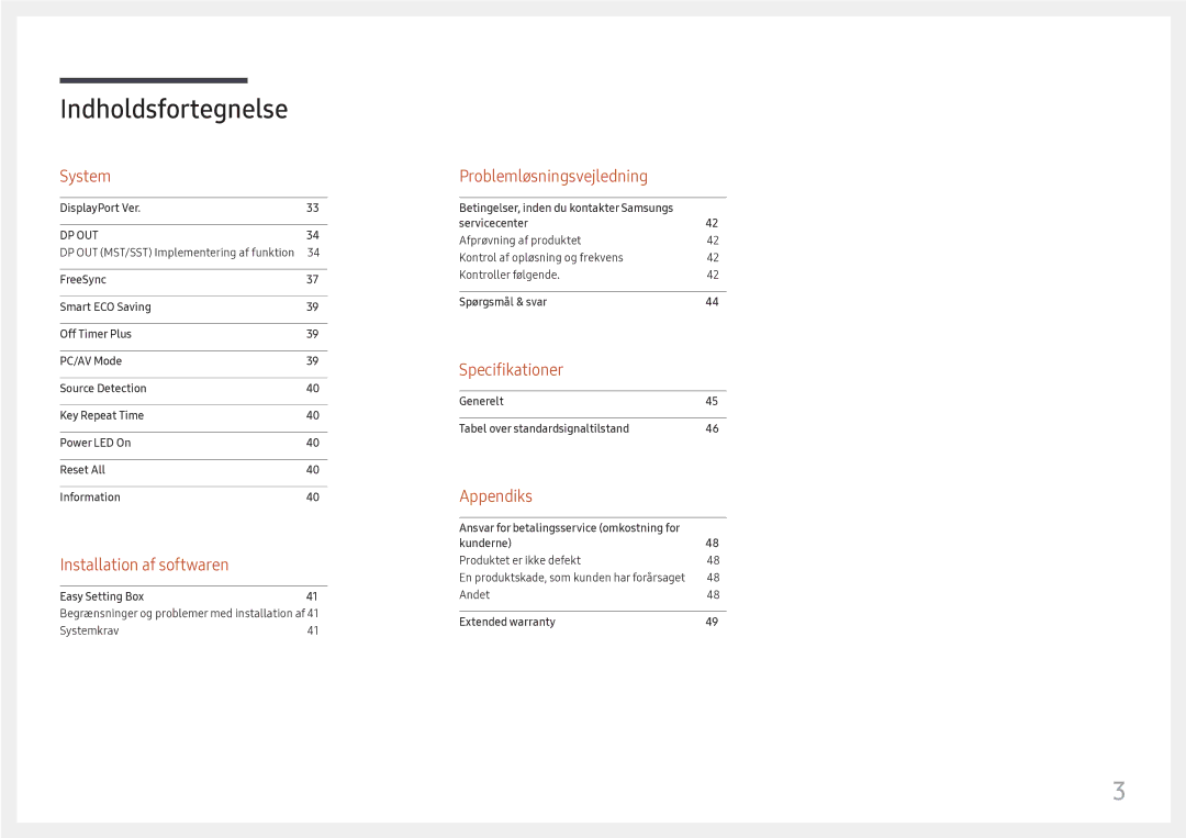 Samsung LC27H800FCUXEN manual Installation af softwaren 