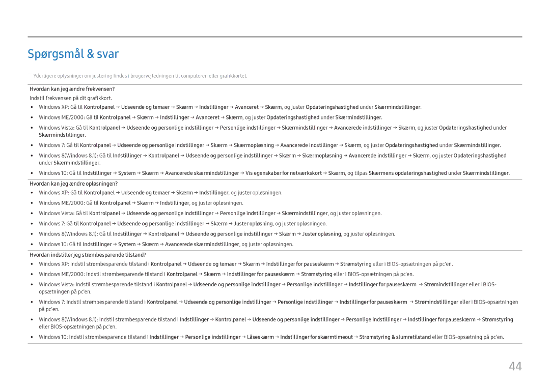 Samsung LC27H800FCUXEN manual Spørgsmål & svar, Hvordan kan jeg ændre opløsningen? 