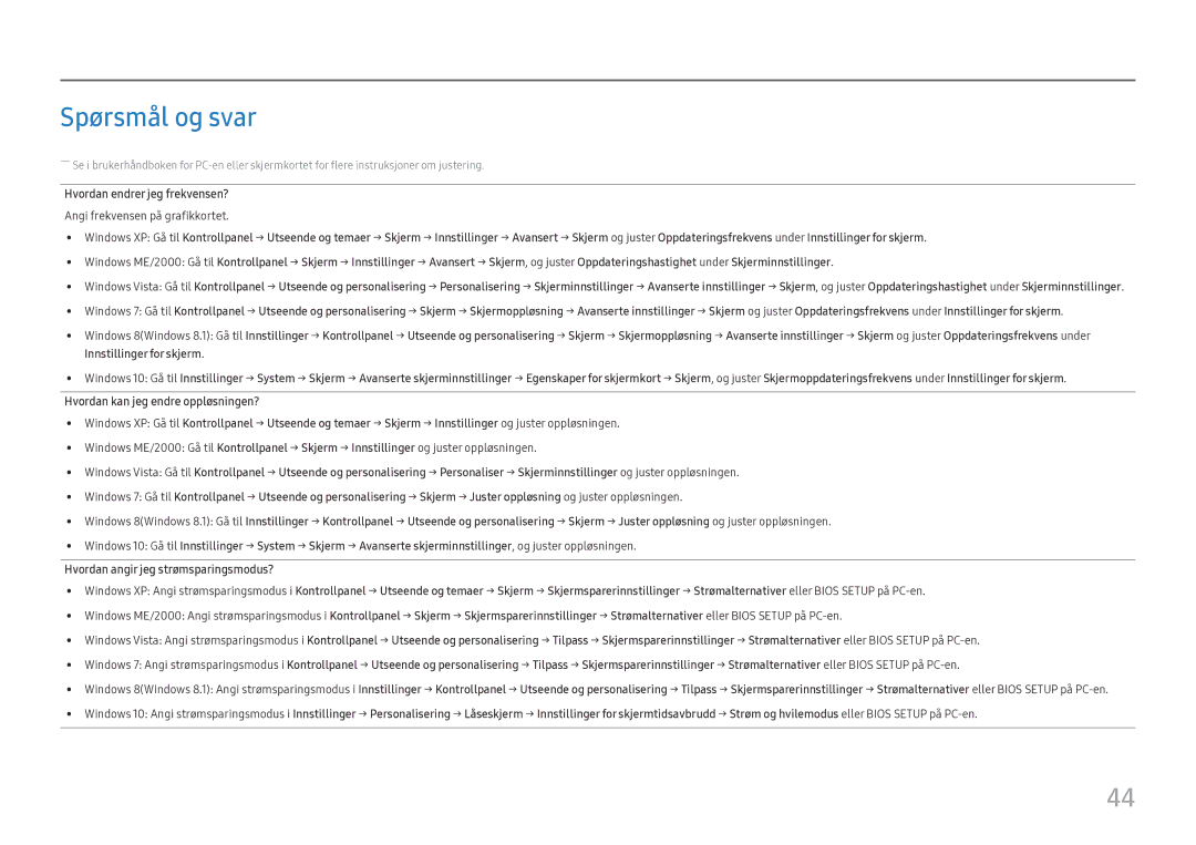 Samsung LC27H800FCUXEN manual Spørsmål og svar 