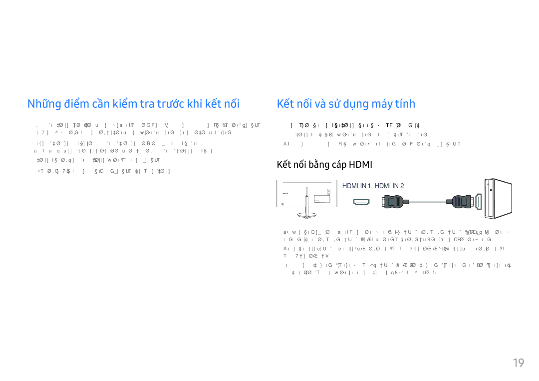 Samsung LC34F791WQEXXV manual Kết nối và̀ Sử̉ dụng Thiết bị̣ nguồ̀n, Những điểm cần kiểm tra trước khi kết nối 