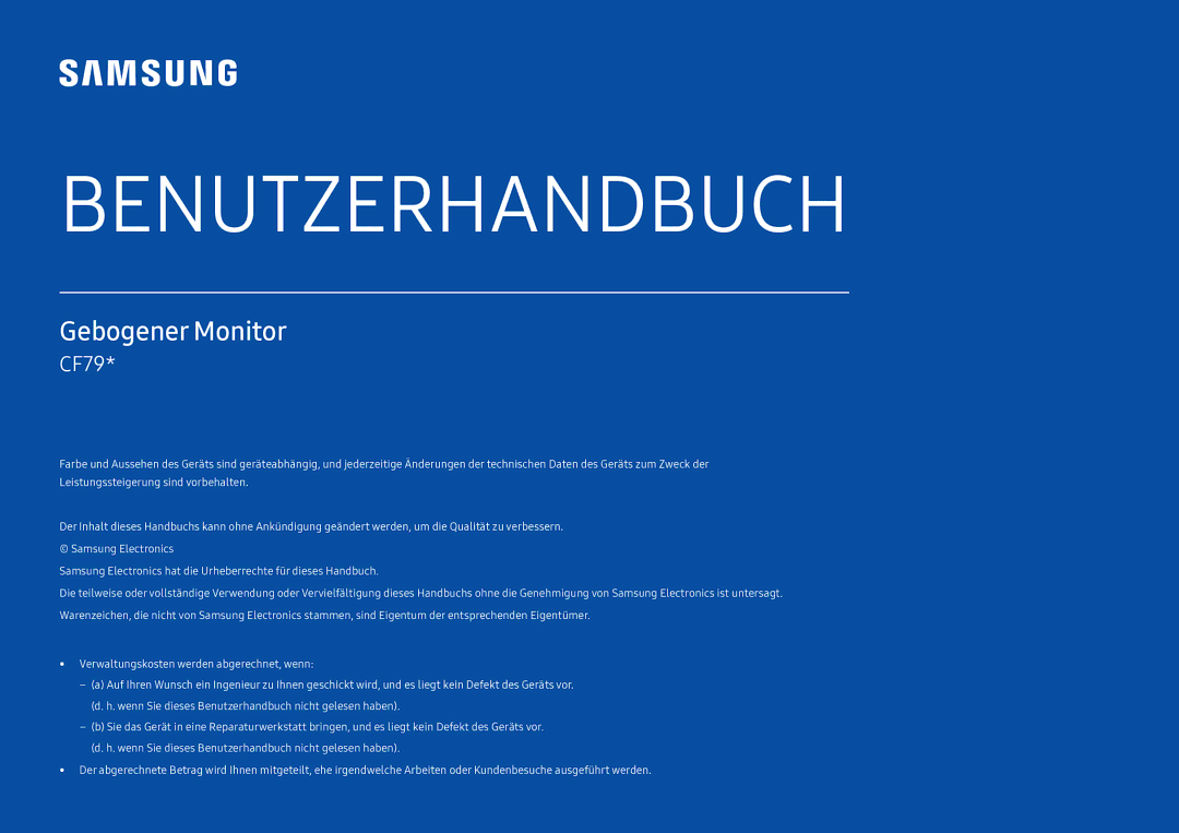 Samsung LC34F791WQUXEN manual Benutzerhandbuch 