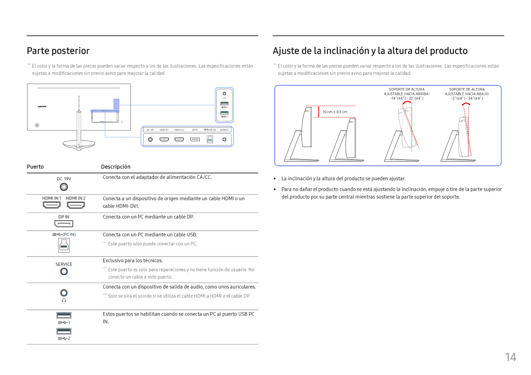 Samsung LC34F791WQUXEN manual Exclusivo para los técnicos 