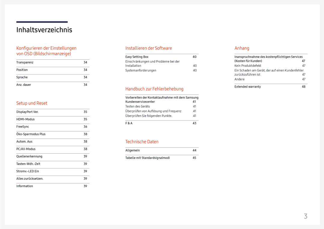 Samsung LC34H890WJUXEN manual Installieren der Software 