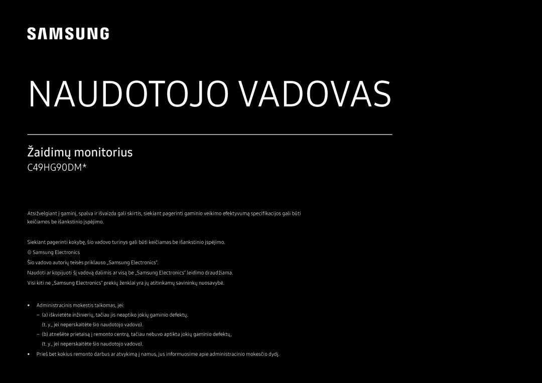 Samsung LC49HG90DMUXEN manual Korisnički Priručnik 