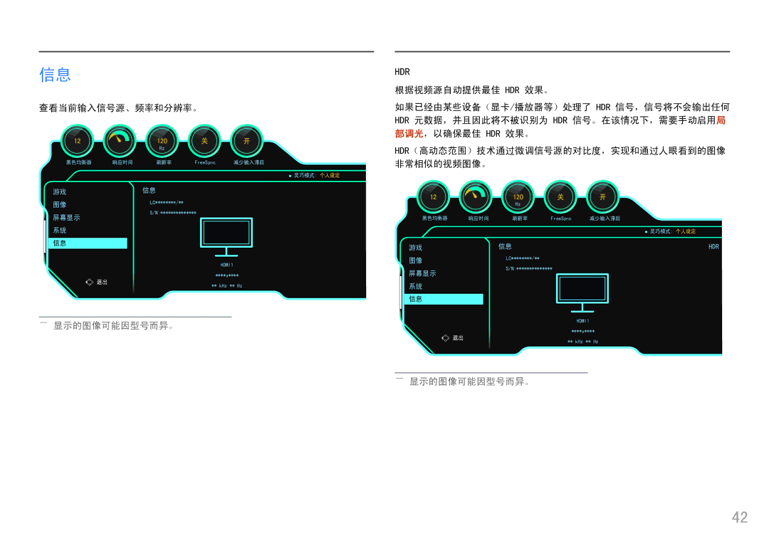 Samsung LC49HG90DMUXEN manual Hdr 