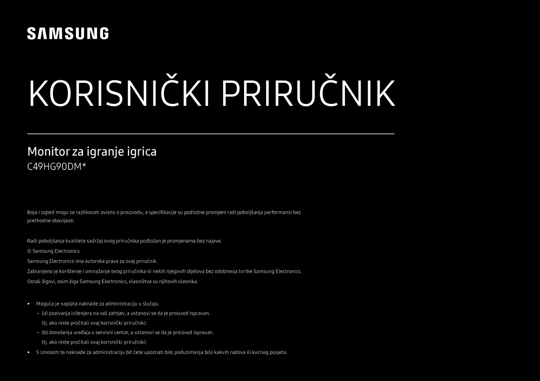 Samsung LC49HG90DMUXEN manual Brugervejledning 