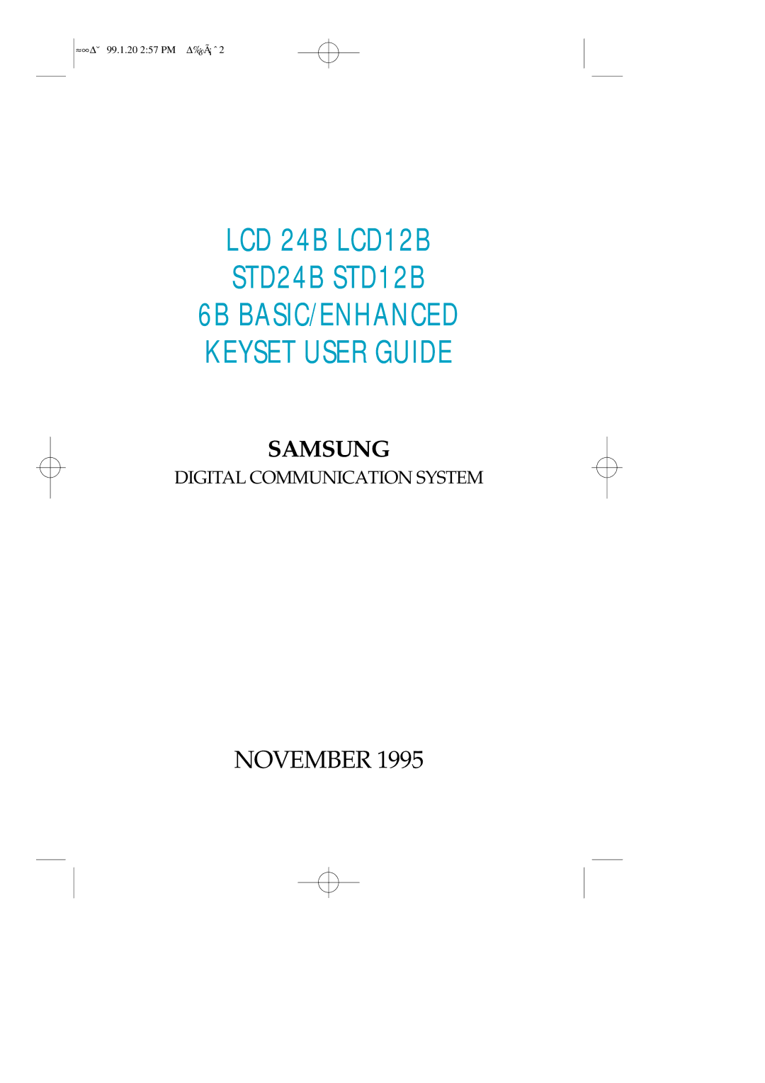 Samsung STD12B, LCD12B, STD24B manual November 