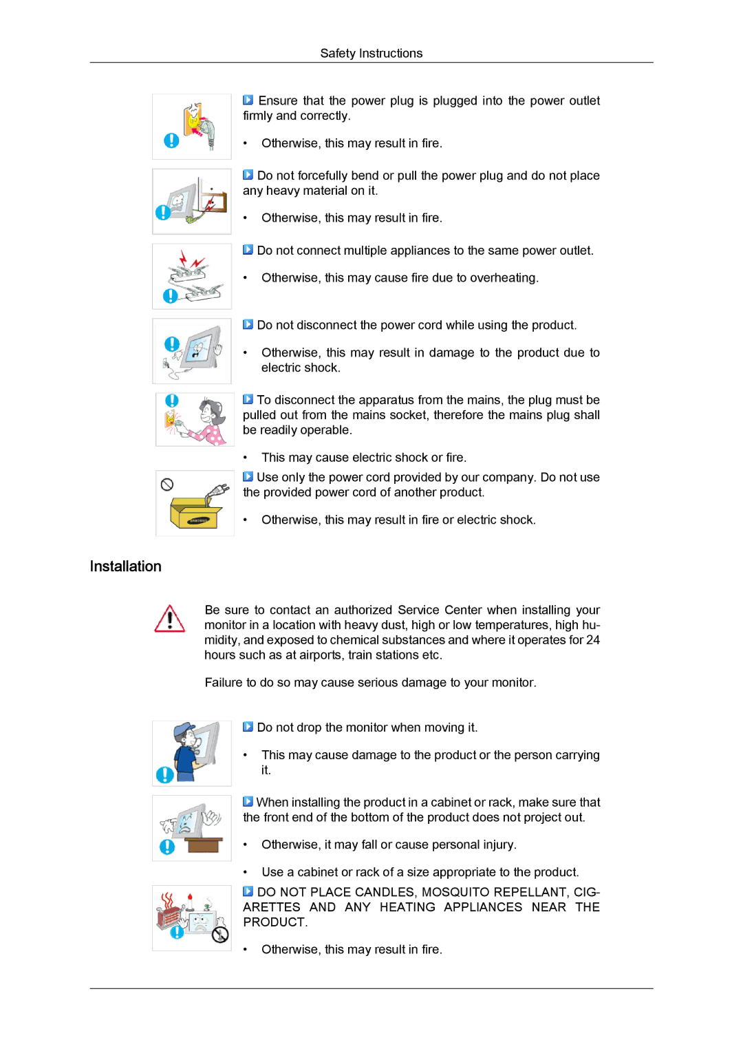 Samsung LD190N user manual Installation 