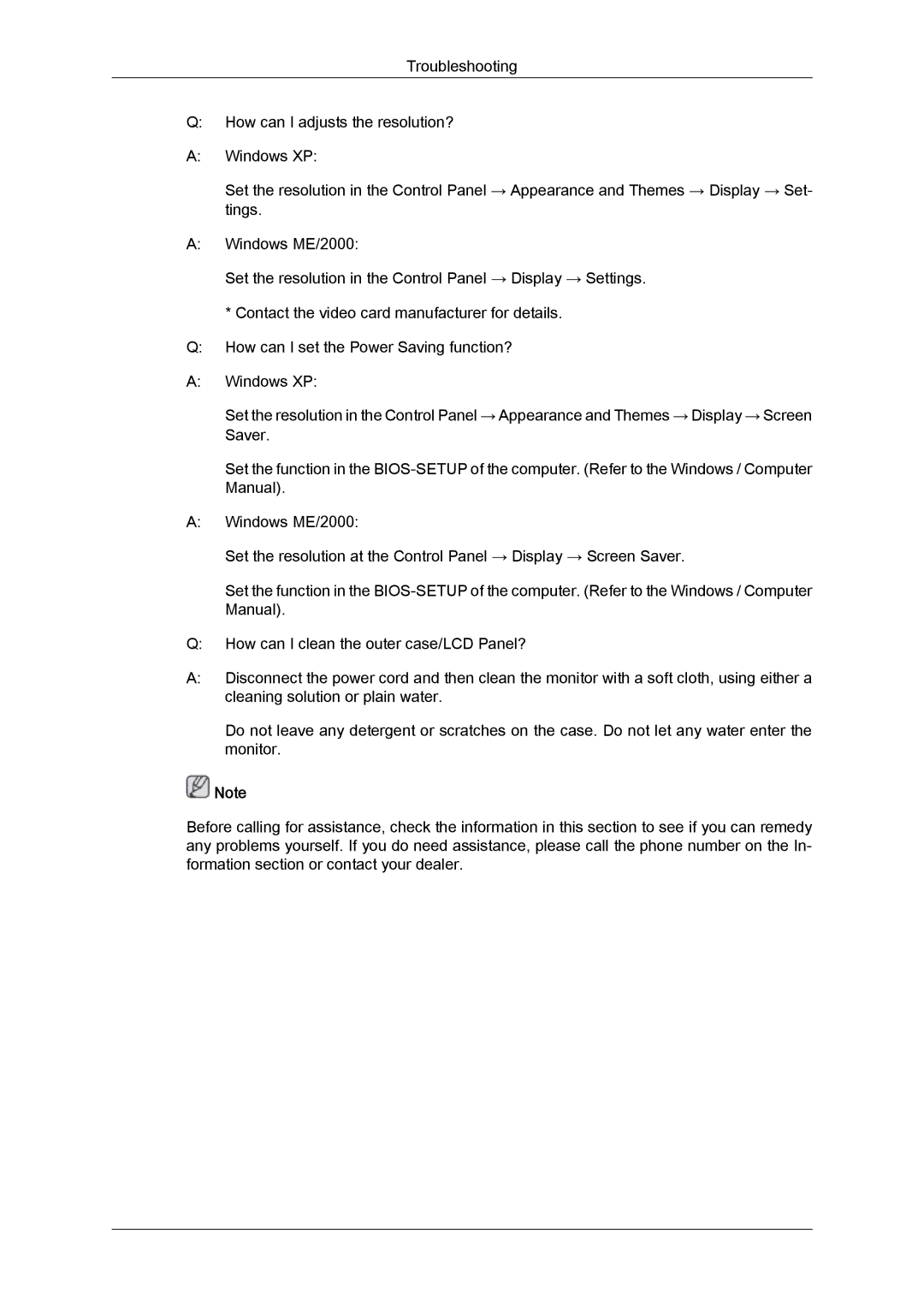 Samsung LD190N user manual 