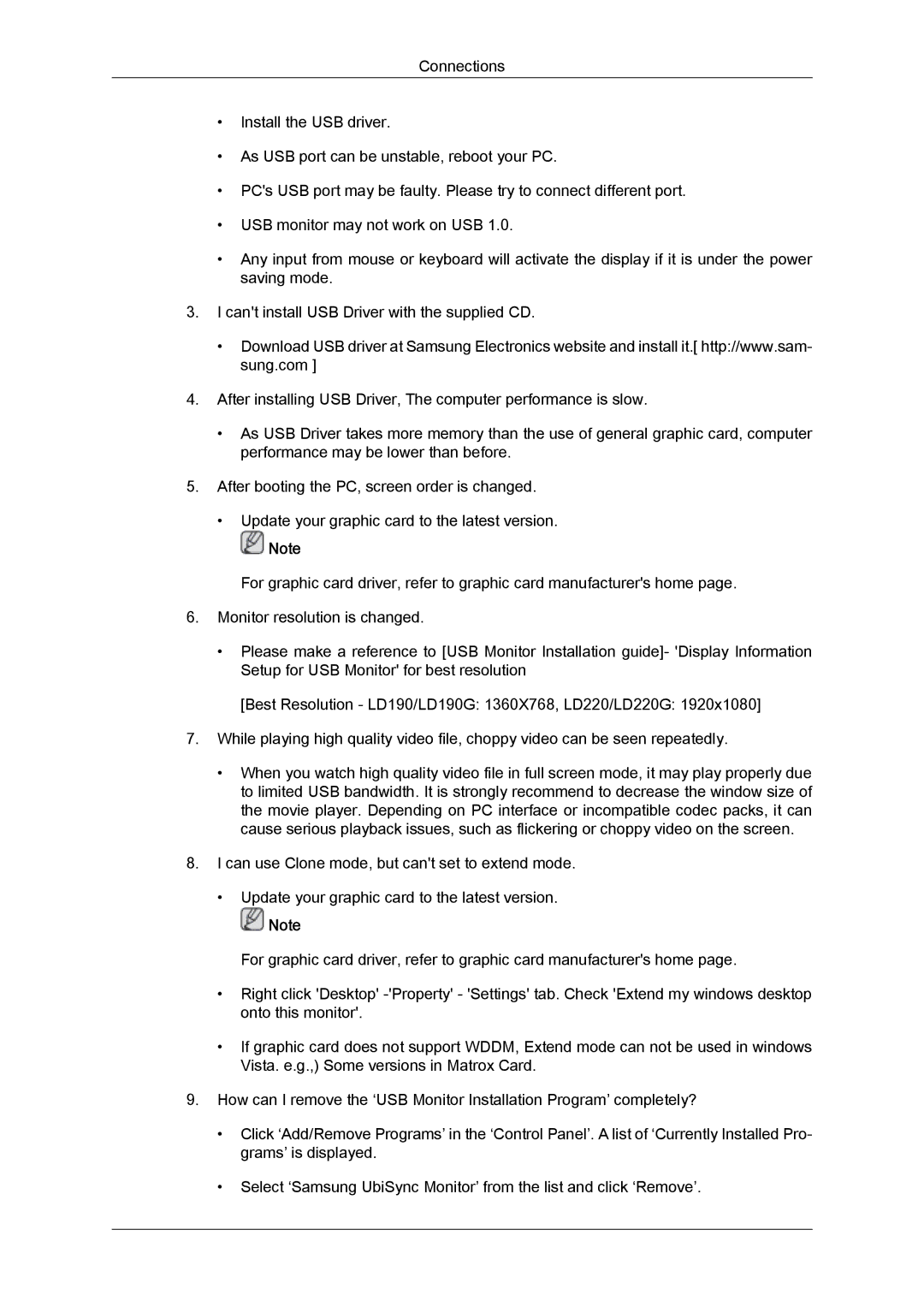 Samsung LD190G, LD220G user manual 