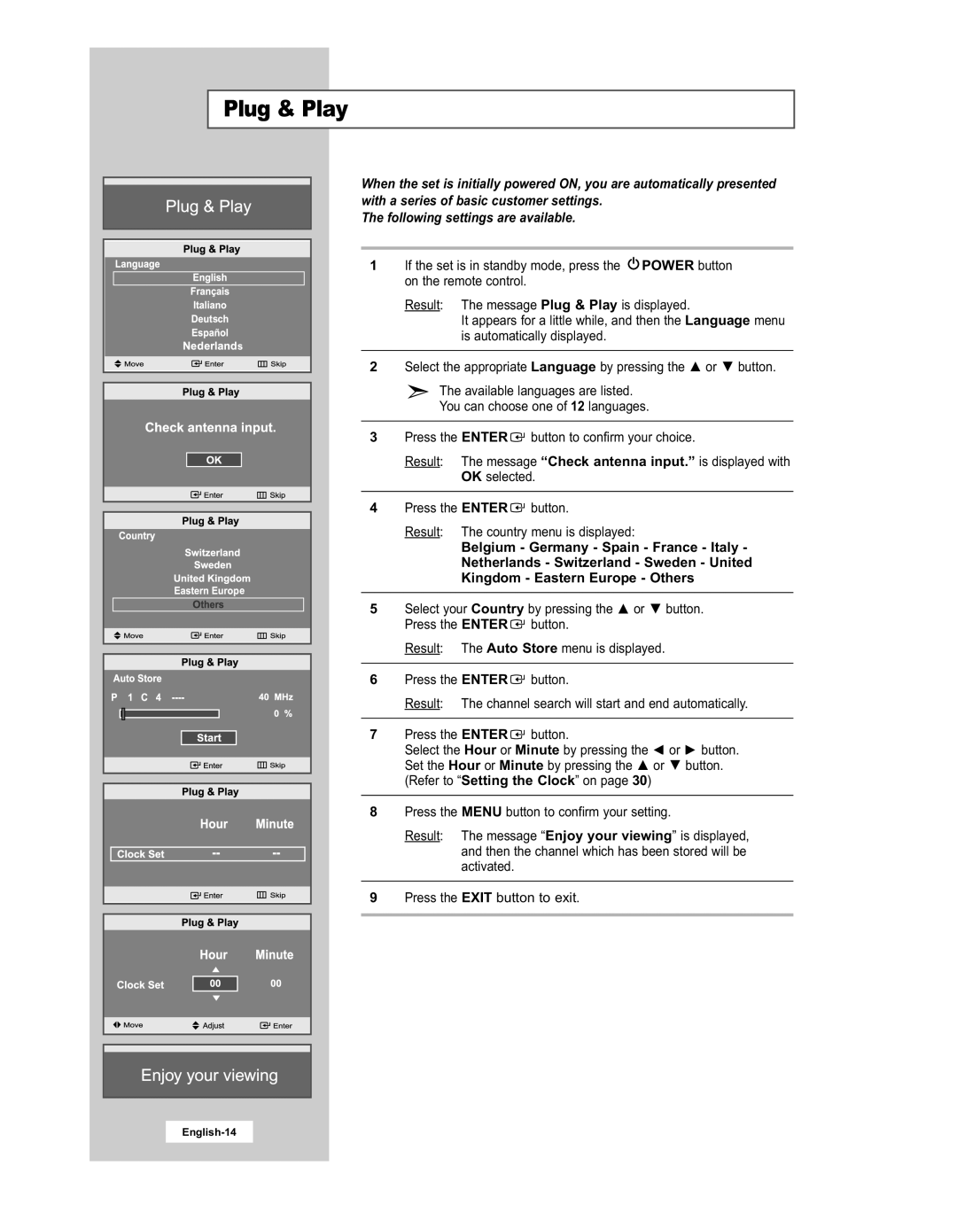 Samsung LE20S51BU manual Plug & Play 