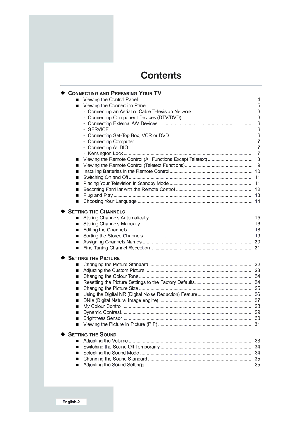 Samsung LE23R51B manual Contents 