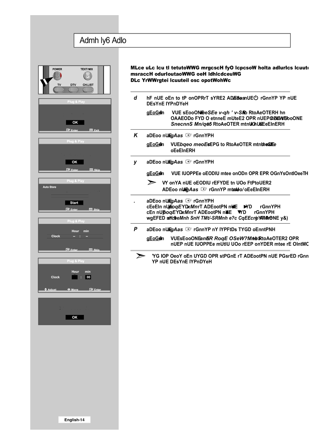 Samsung LE26R41BD, LE32R51BD, LE32R41BD, LE26R51BD manual Plug and Play, Refer to Setting and Displaying the Current Time on 