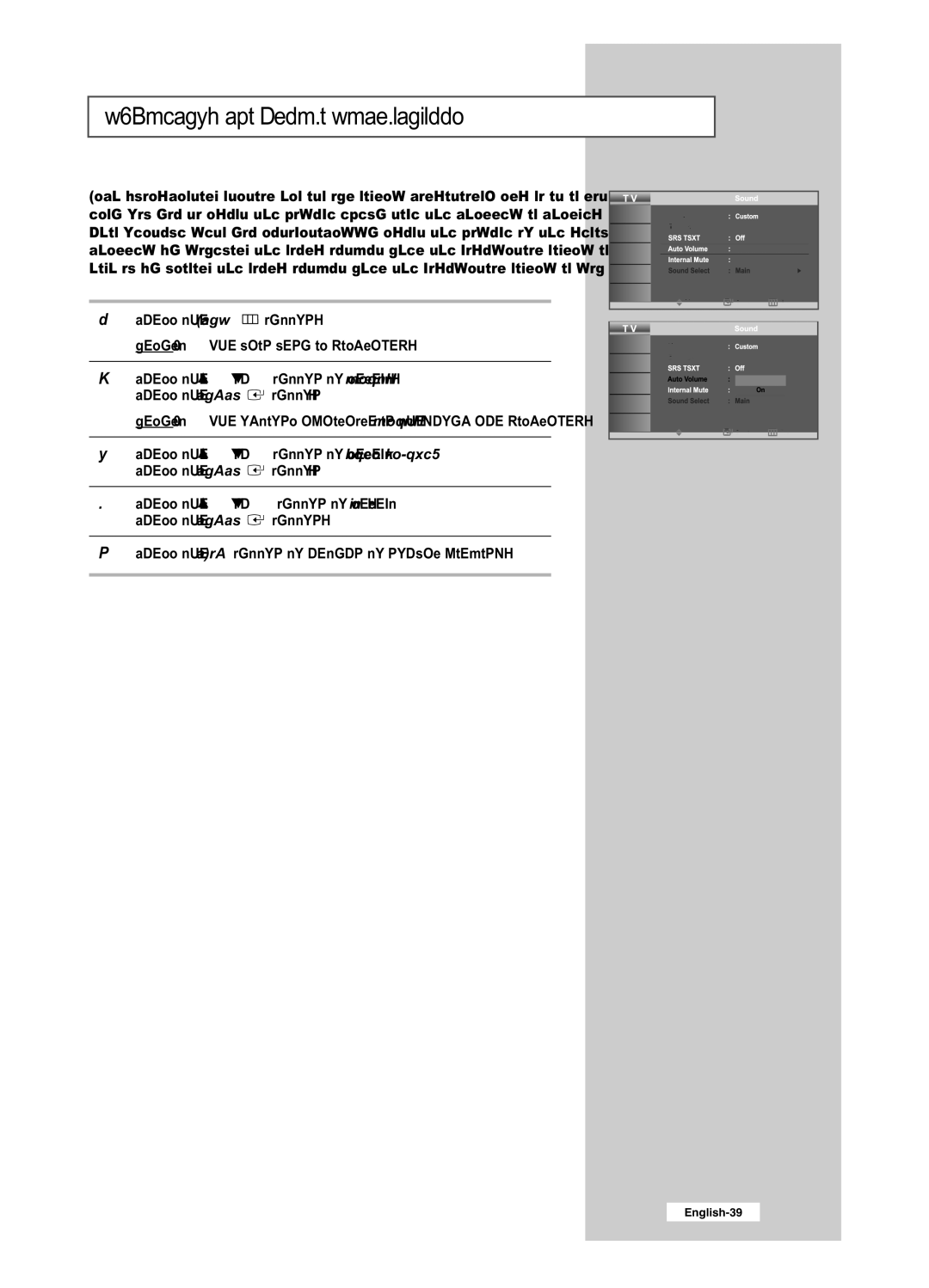 Samsung LE32R51BD, LE26R41BD, LE32R41BD, LE26R51BD manual Adjusting the Volume Automatically 