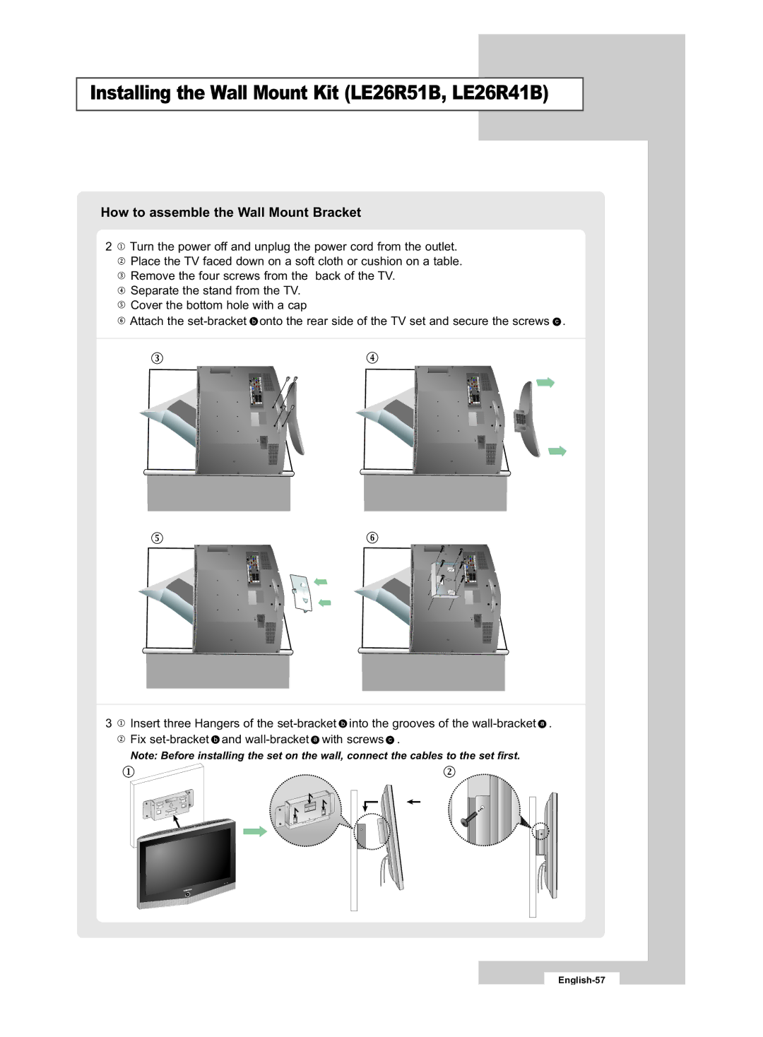 Samsung LE32R53B manual English-57 