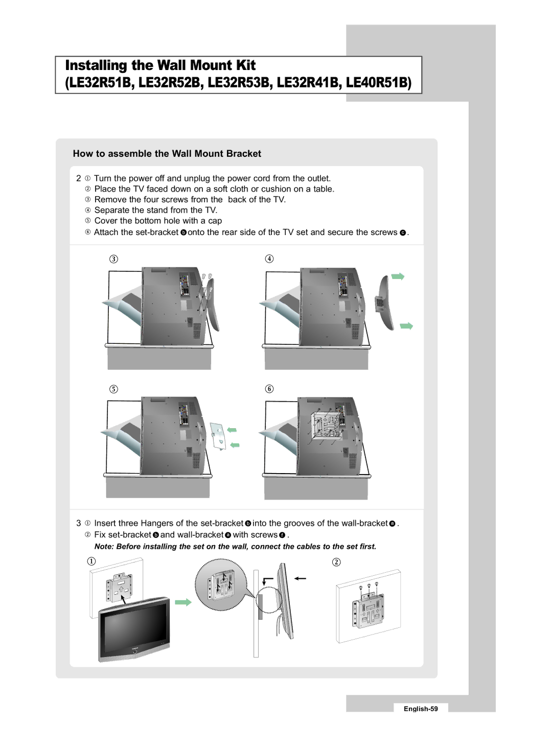 Samsung LE32R53B manual English-59 