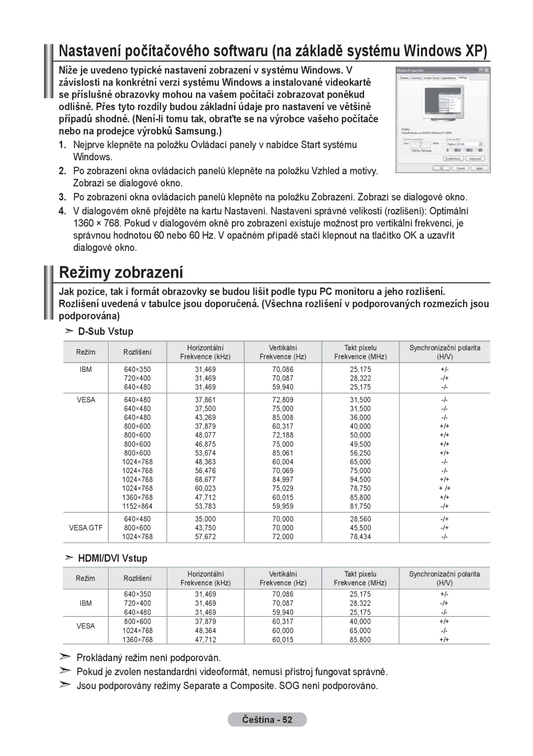 Samsung LE40R8, LE37R8, LE32R8 manual Režimy zobrazení, HDMI/DVI Vstup 