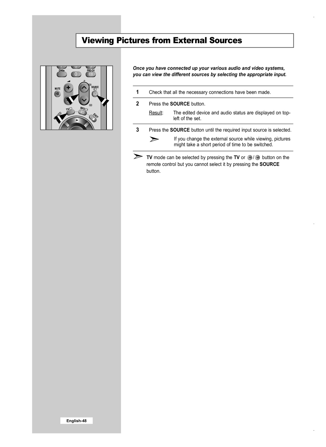 Samsung LE32M5, LE40M5, LE26M5 manual Viewing Pictures from External Sources 