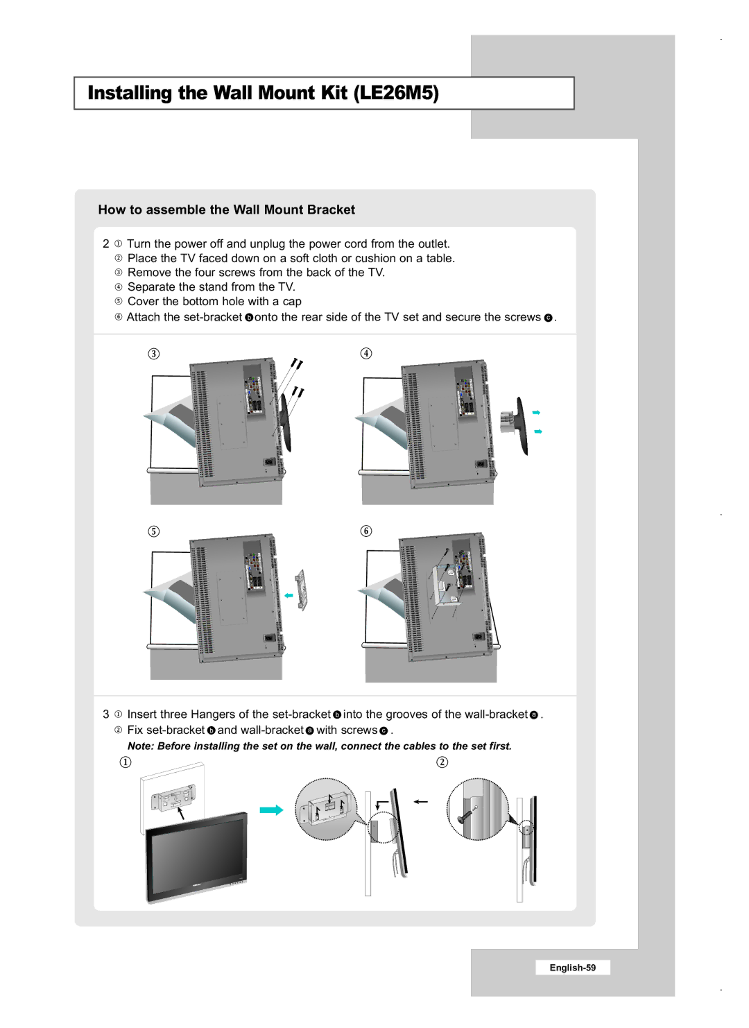 Samsung LE26M5, LE40M5, LE32M5 manual English-59 
