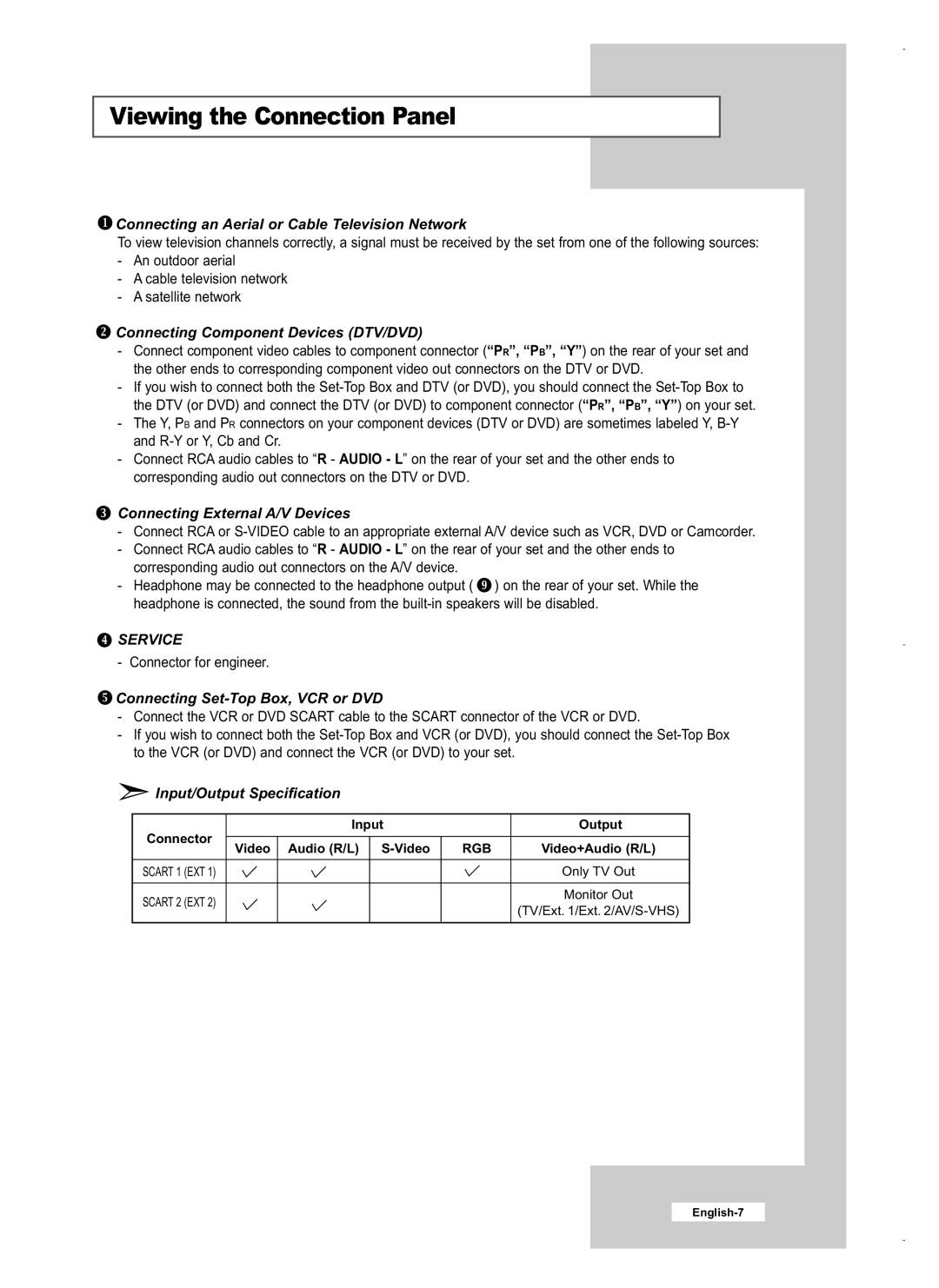 Samsung LE40M5, LE26M5, LE32M5 manual Service 