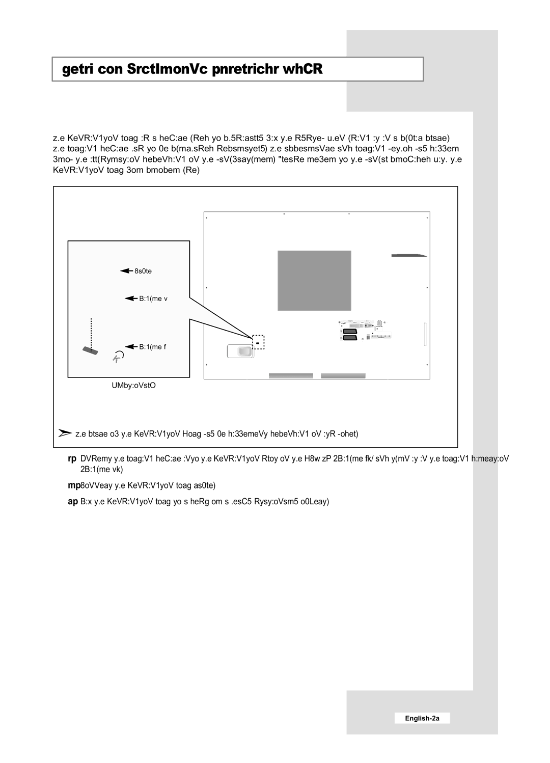 Samsung LE32M6, LE40M6 manual Using the Anti-Theft Kensington Lock 