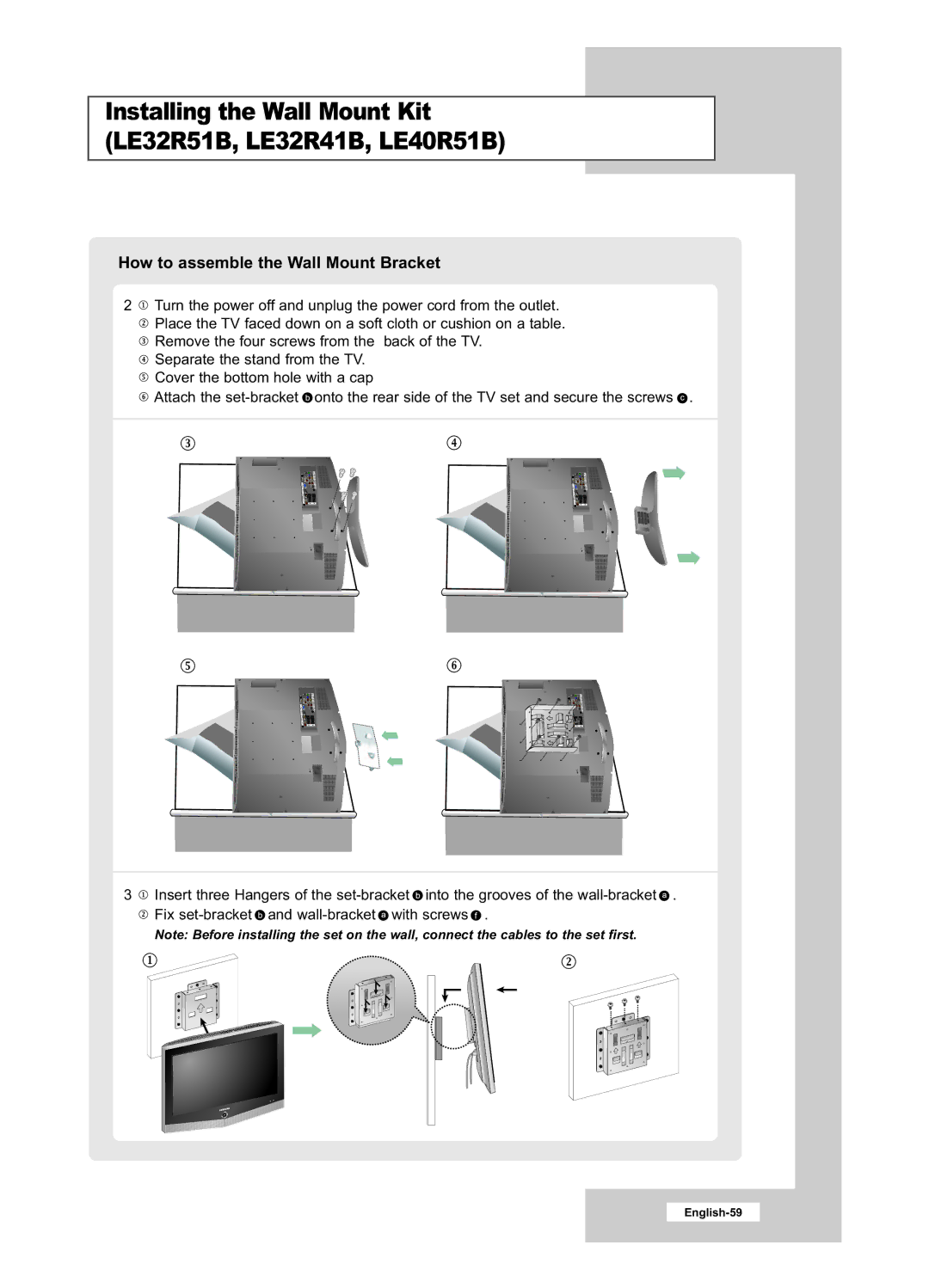 Samsung LE26R51B, LE40R51B, LE26R41B, LE32R41B, LE32R51B manual English-59 