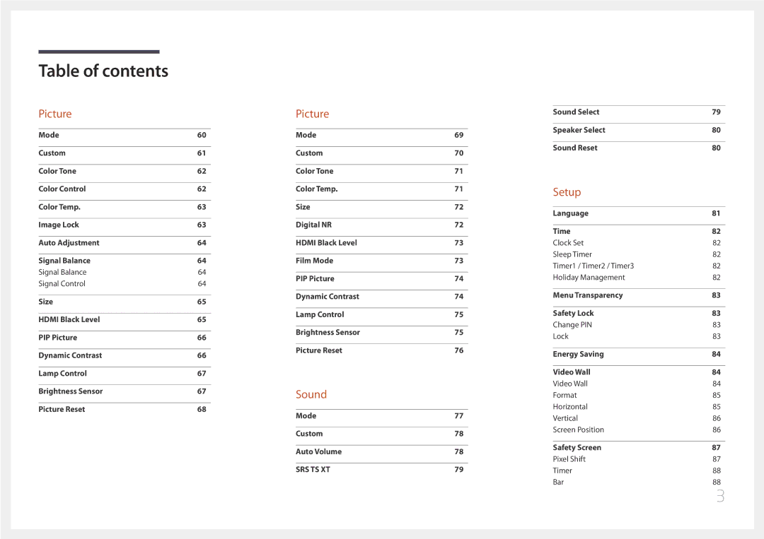 Samsung LE55C, LE46C, LE32C user manual Sound 