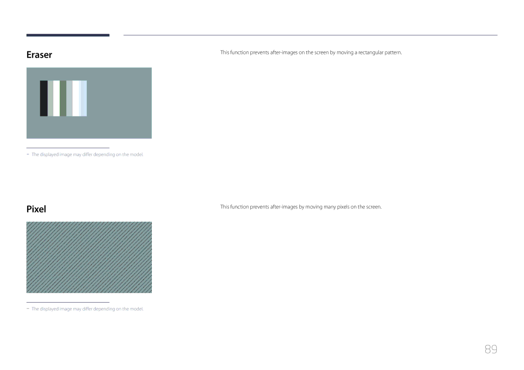 Samsung LE32C, LE55C, LE46C user manual Eraser, Pixel 