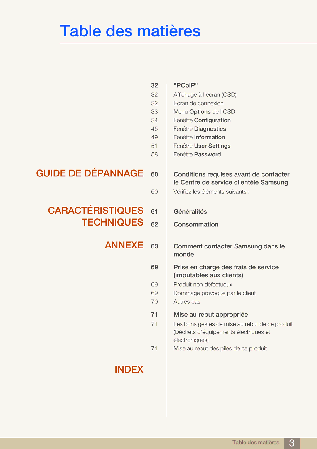 Samsung LF-NBNHNN/EN manual Index 