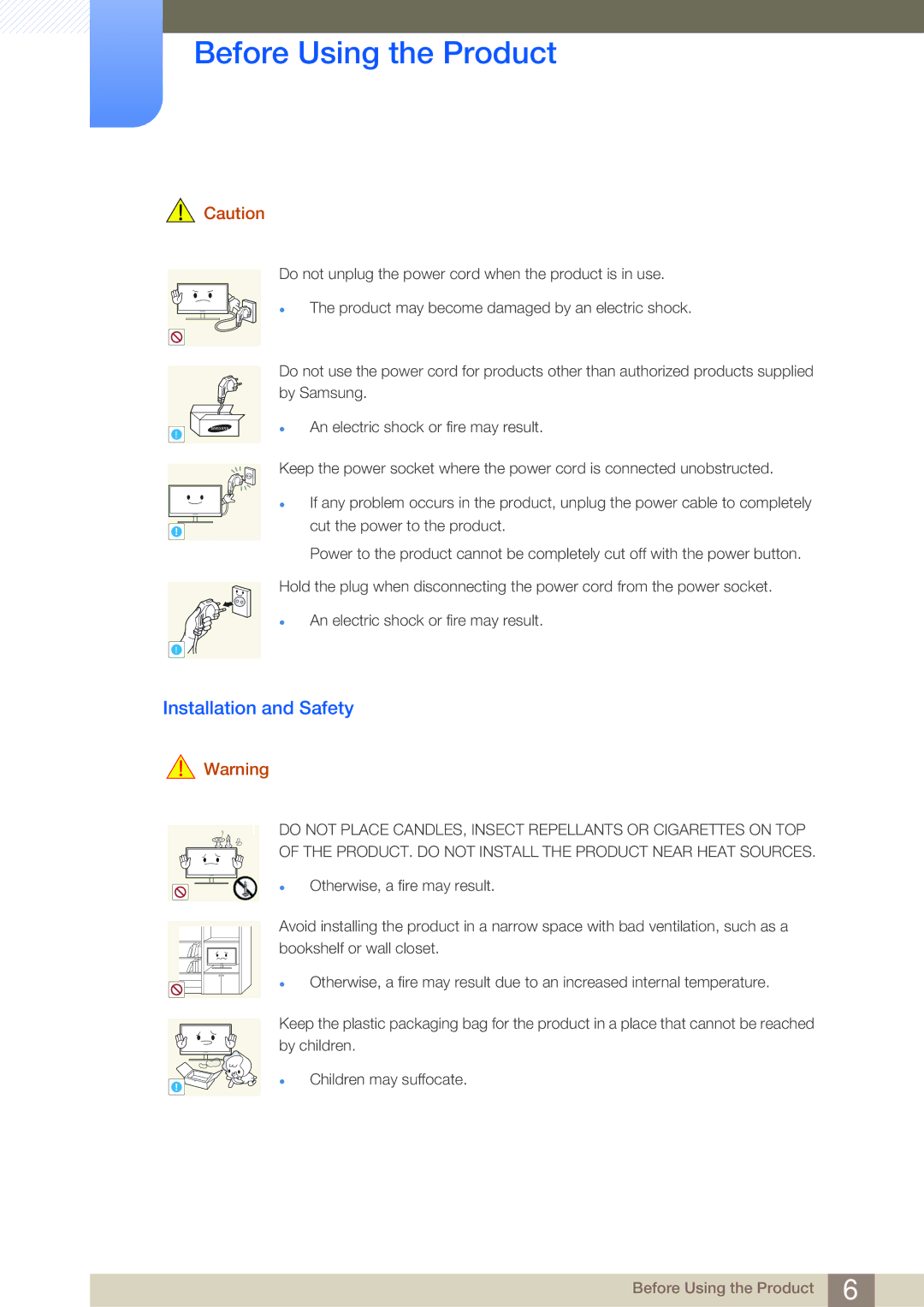 Samsung LF-NBNHNN/EN manual Installation and Safety 