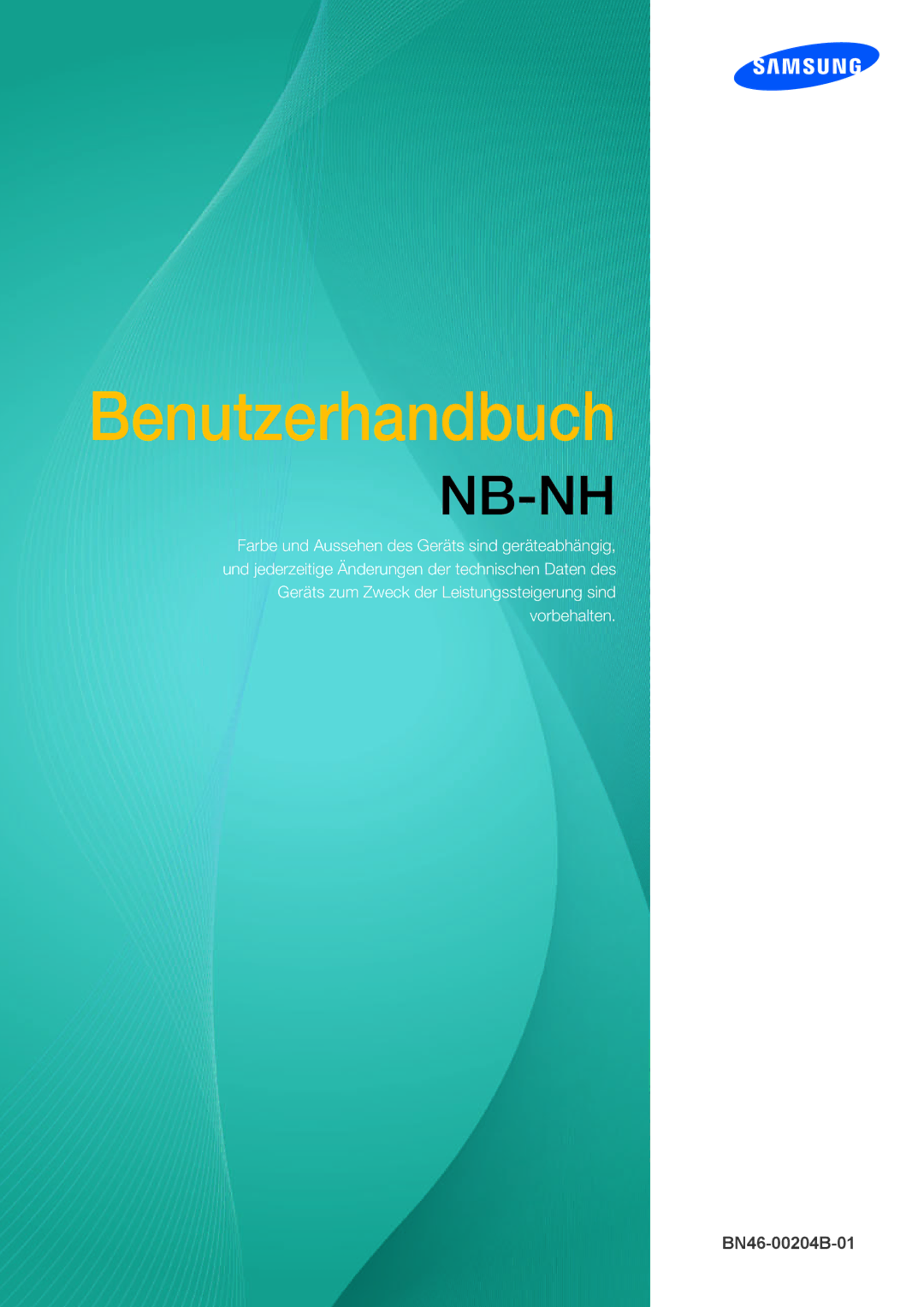 Samsung LF-NBNHNN/EN manual Benutzerhandbuch 