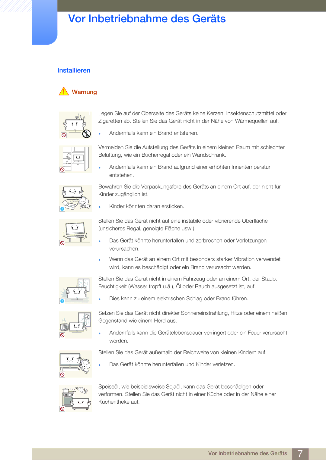 Samsung LF-NBNHNN/EN manual Installieren 